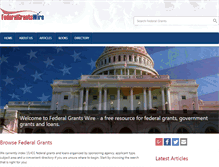 Tablet Screenshot of federalgrantswire.com